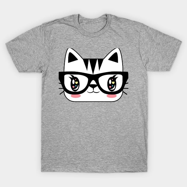 Nerdy Kitten T-Shirt by r0sedesigns